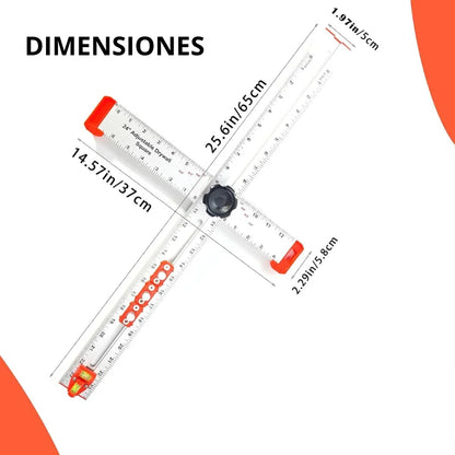 Regla de Posicionamiento y Perforación RulMaxPro 4 en 1