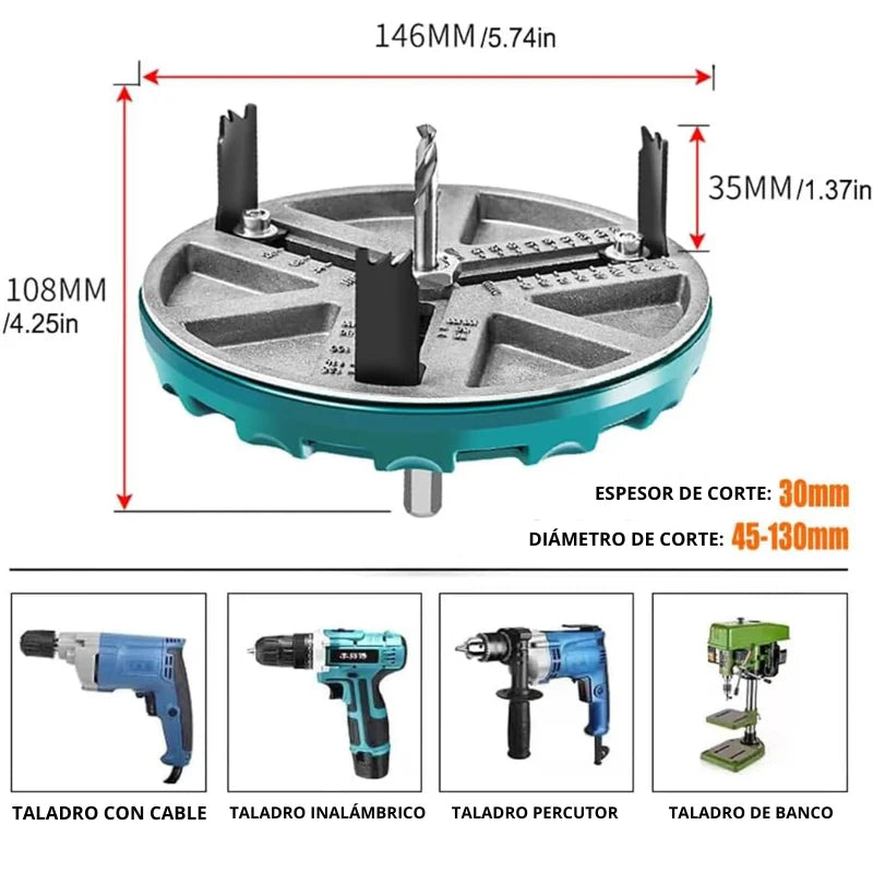 Broca Perforadora Multi-propósito Ajustable