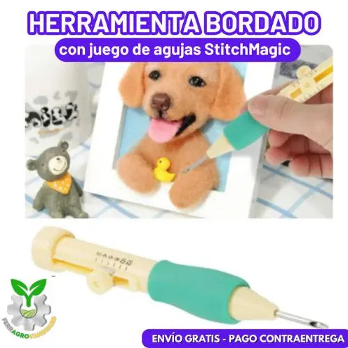 Herramienta de Bordado con Juego de Agujas StitchMagic