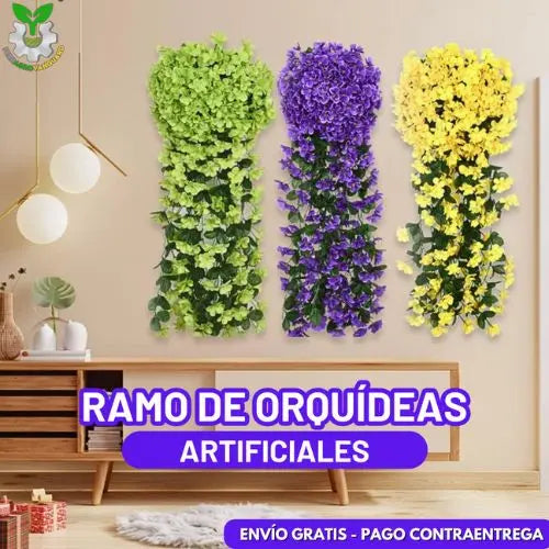 Ramo de orquídeas artificiales