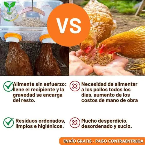 Comederos Automáticos para Aves de Corral (Paquete x 4 Unidades)